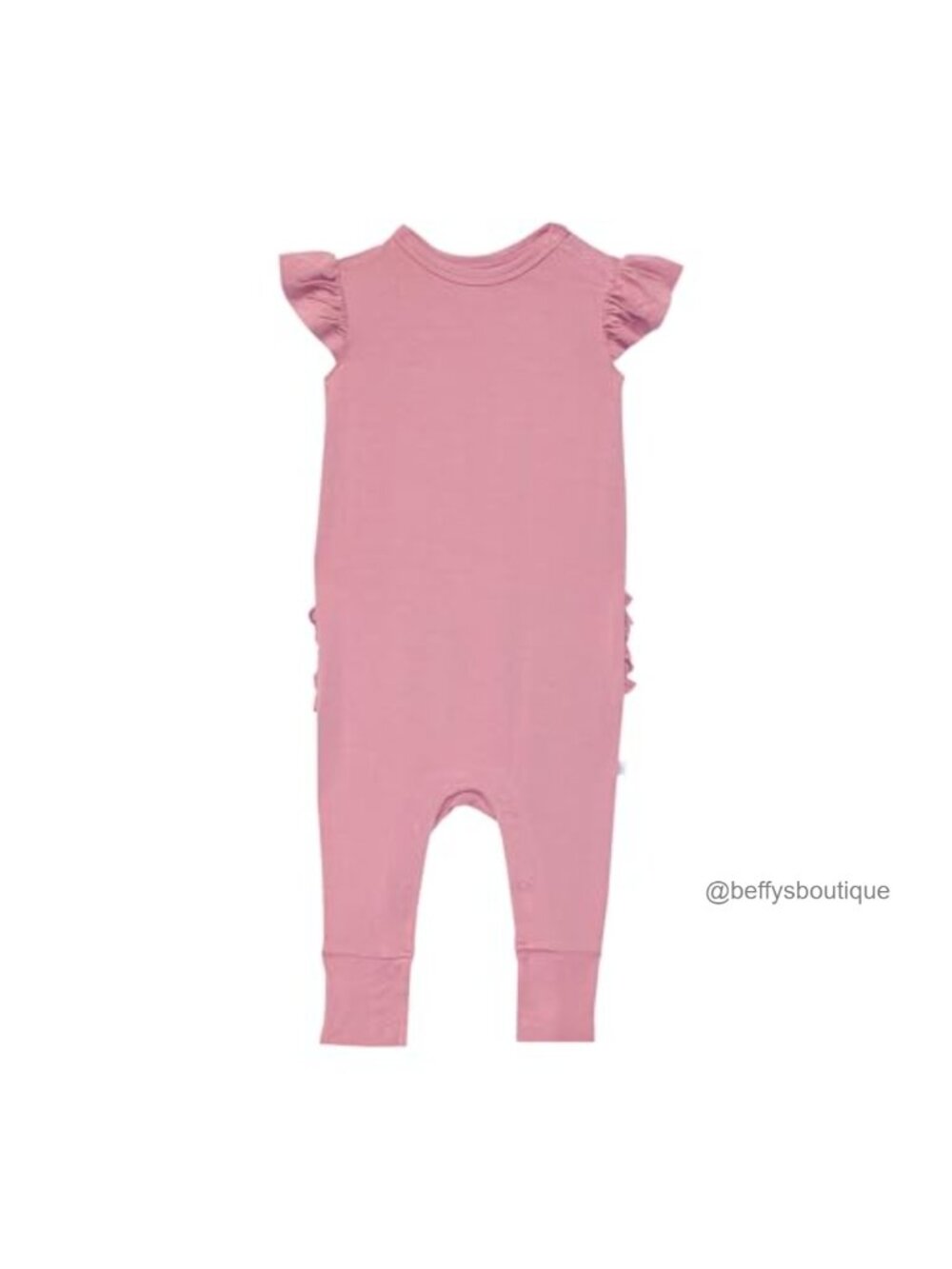 Ruffle Cap Sleeve Baby Romper Pajamas – Soft Viscose from Bamboo One-Piece for